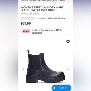 Black Chelsea boots, never worn only tried on. Women’s size 8.5